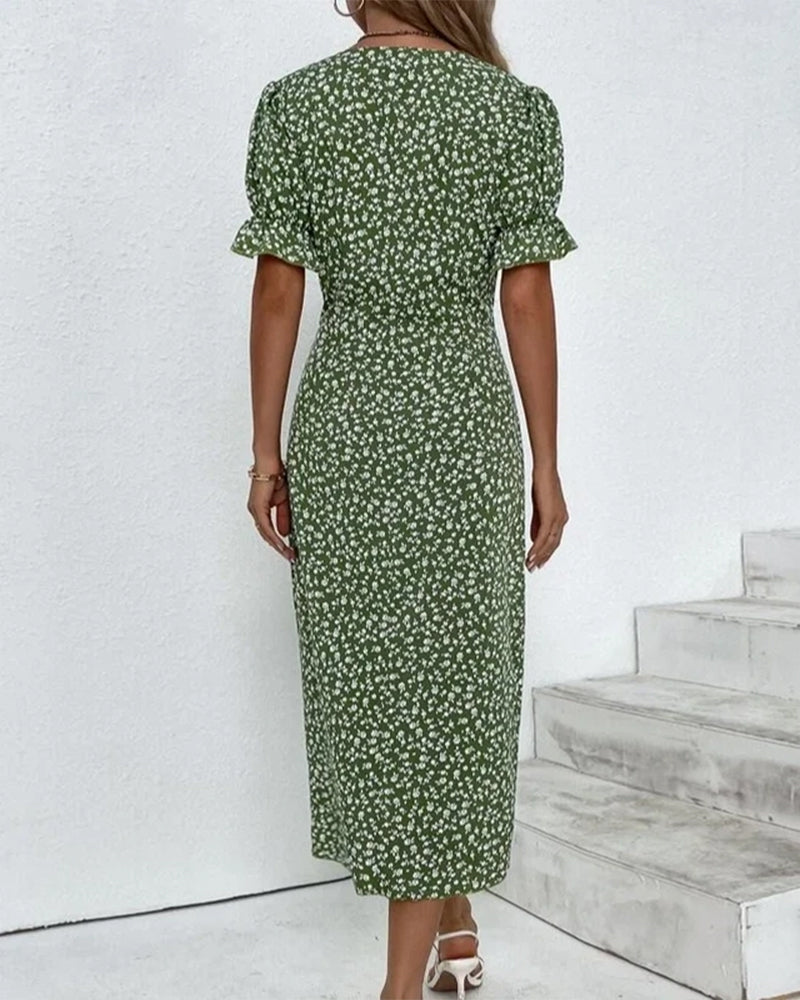 THARAH | Midikleid mit Blumenmuster