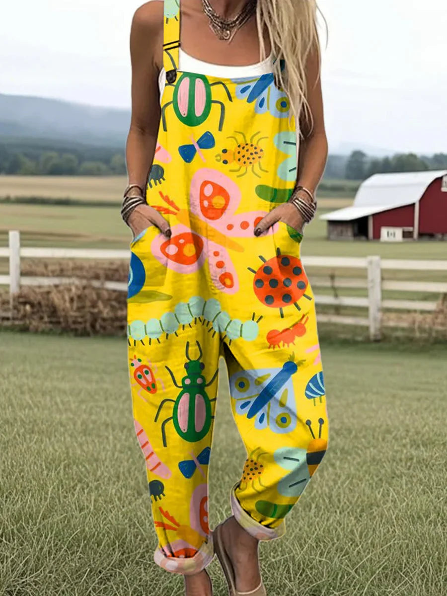 Vintage Floral Jumpsuit Damen - Müheloser Stil & Komfort den ganzen Tag