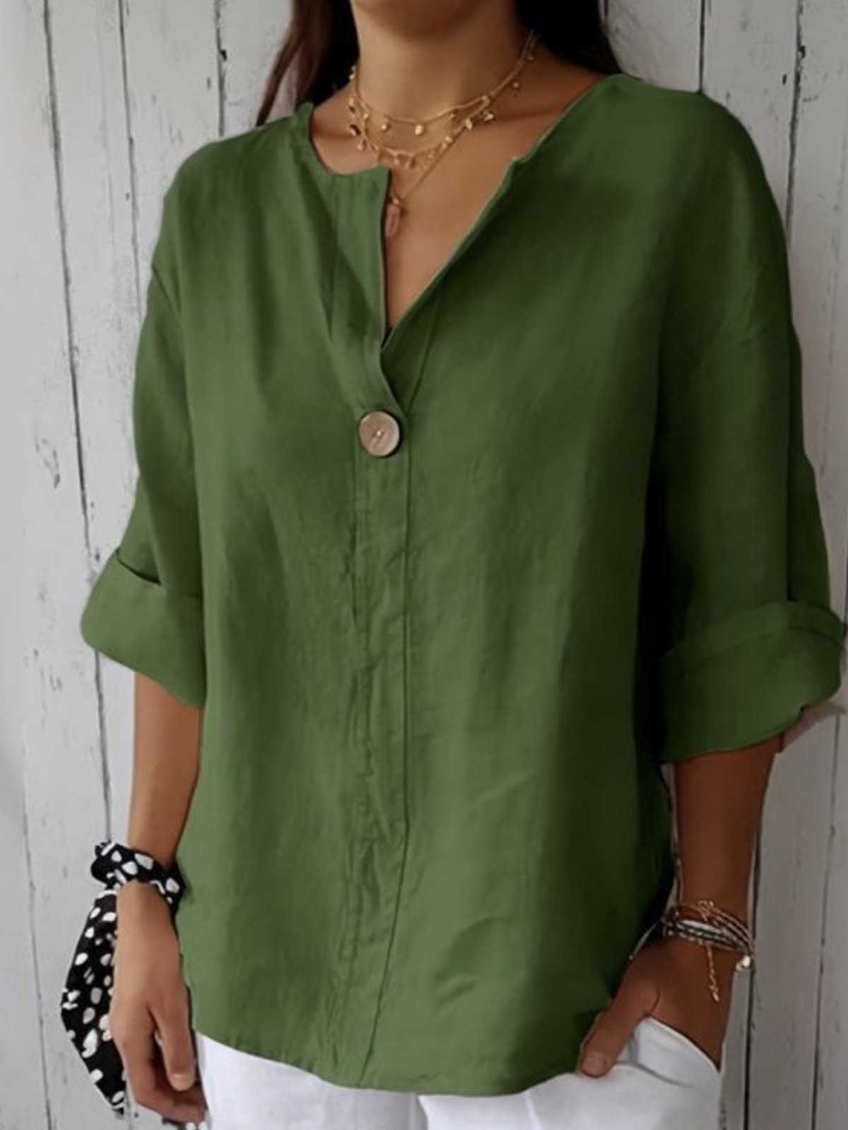 Irina™ | Legere V-Ausschnitt Bluse