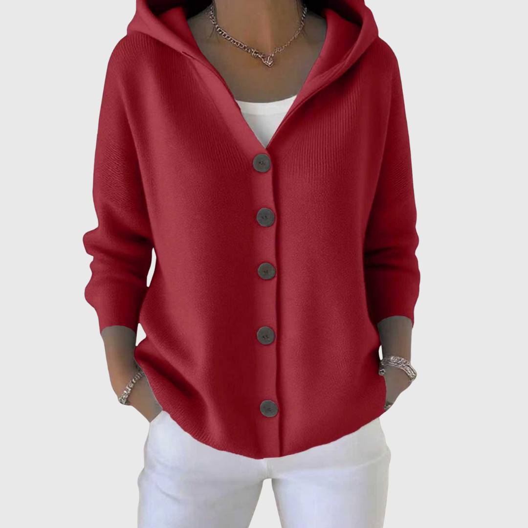 Sophie | Stilvolle Kapuzenstrickjacke