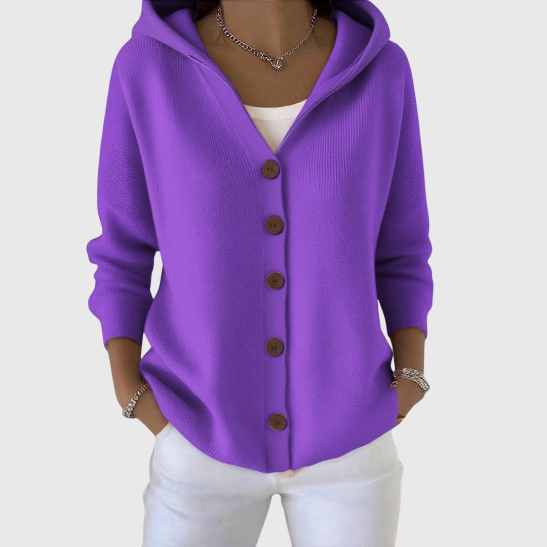 Sophie | Stilvolle Kapuzenstrickjacke