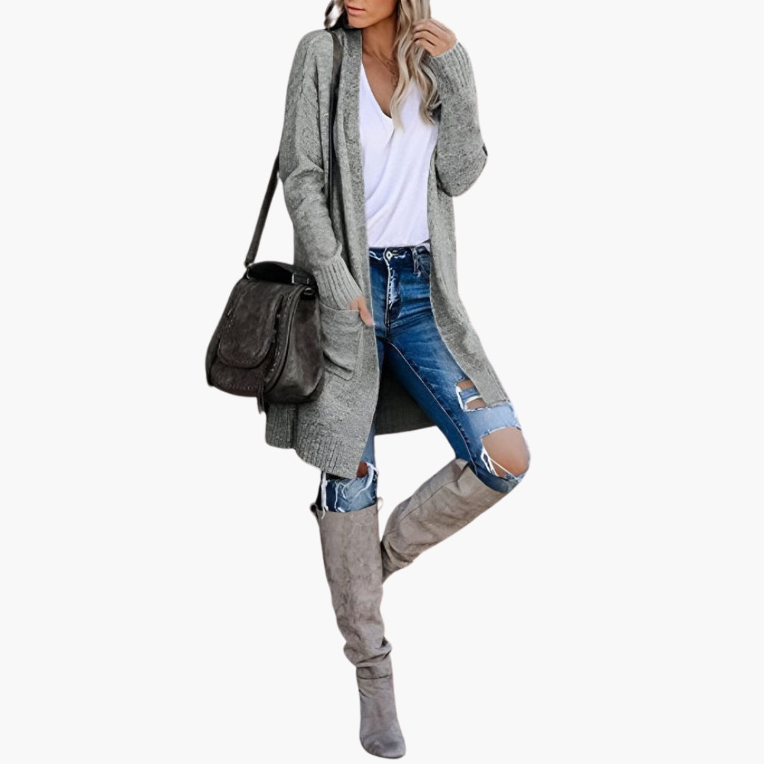 Holly | Lässiger Strick-Cardigan mit Taschen