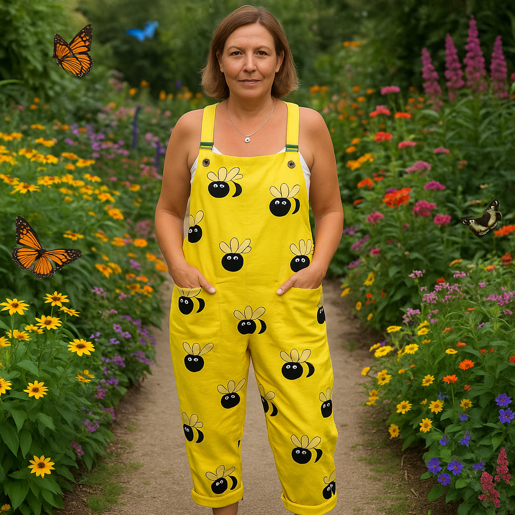 Damen Jumpsuit mit weitem Bein - Müheloser Komfort & Stilvolles Blumenmuster