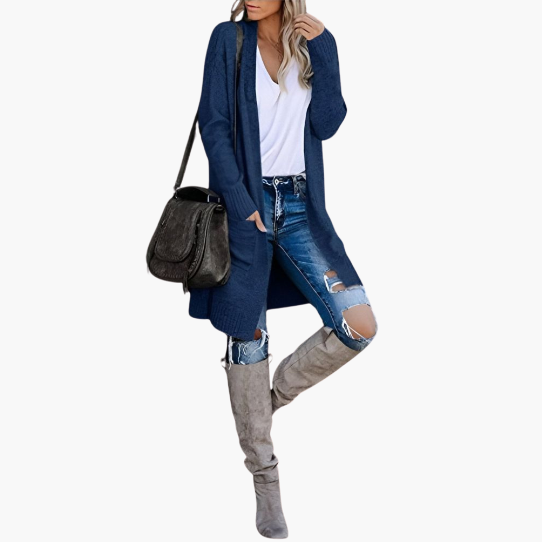Holly | Lässiger Strick-Cardigan mit Taschen