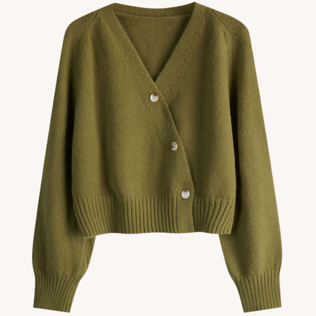 Bevy | V-Ausschnitt Kurzcardigan mit Knöpfen
