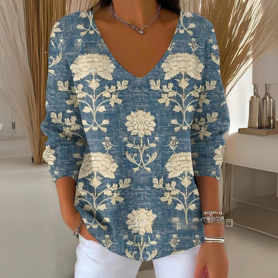 Sable™ - Leichter Pullover mit V-Ausschnitt-Design