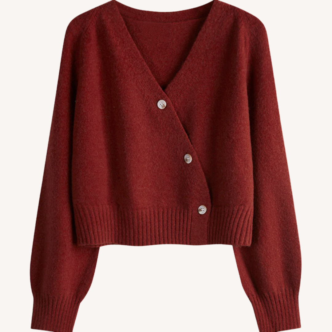 Bevy | V-Ausschnitt Kurzcardigan mit Knöpfen