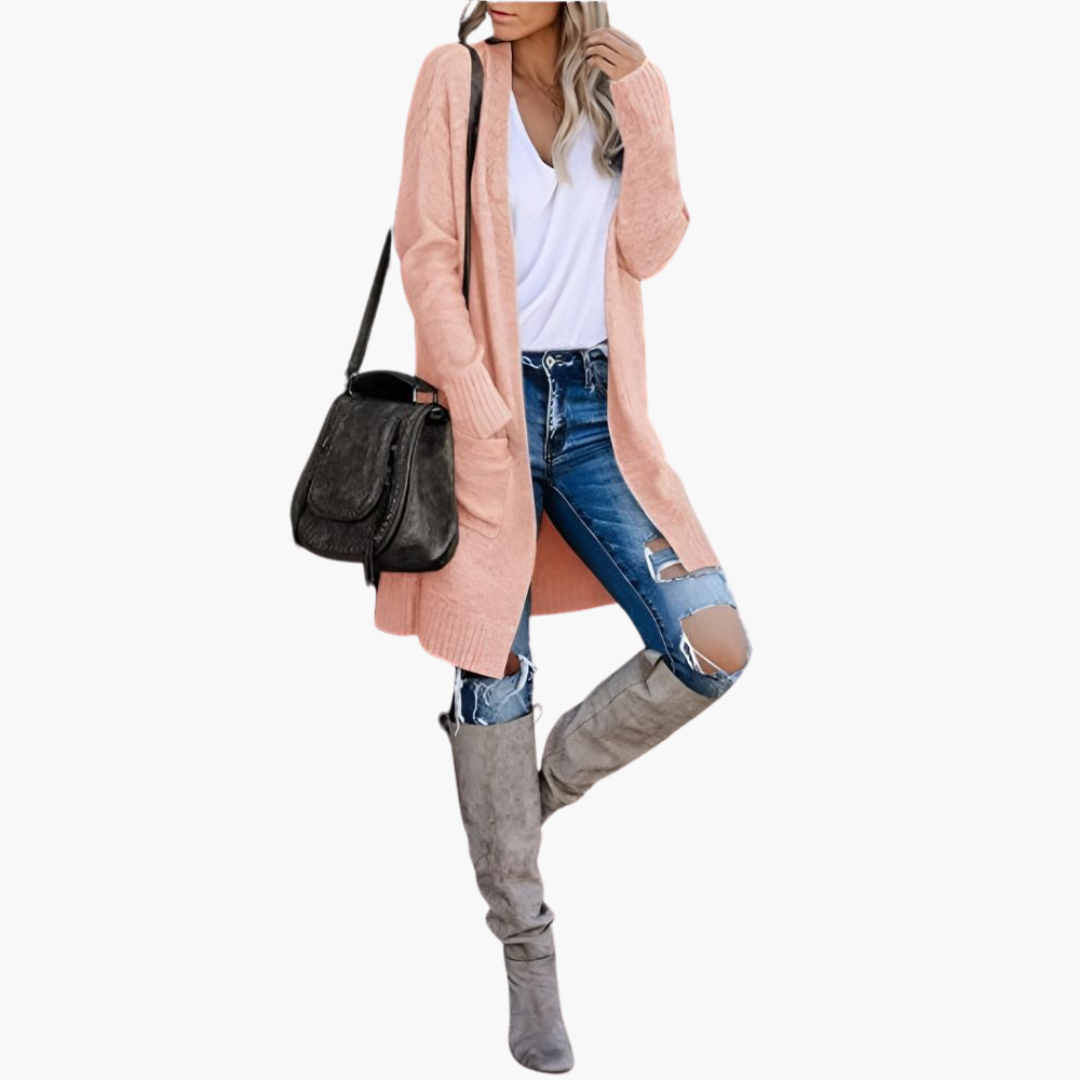 Holly | Lässiger Strick-Cardigan mit Taschen