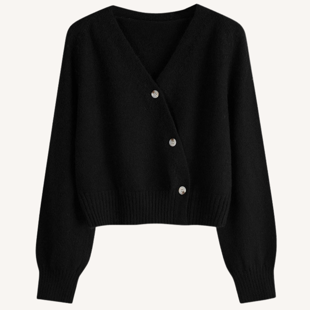 Bevy | V-Ausschnitt Kurzcardigan mit Knöpfen