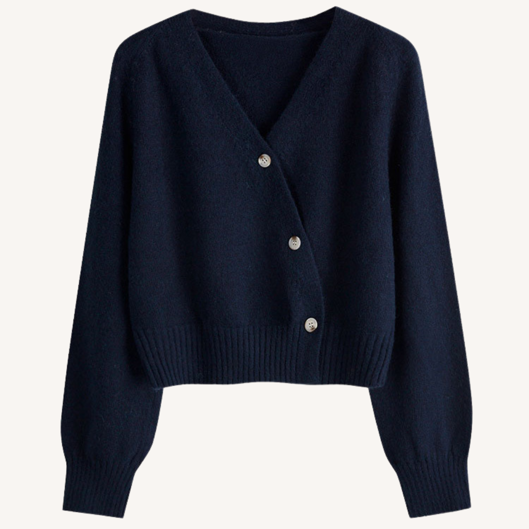Bevy | V-Ausschnitt Kurzcardigan mit Knöpfen
