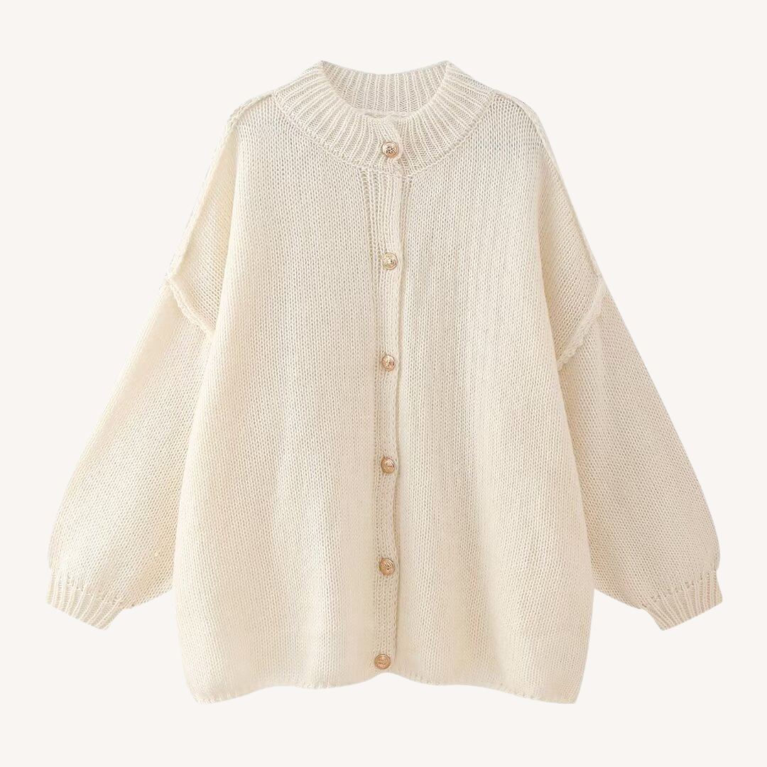 Petty | Rundhals Gestrickter Cardigan