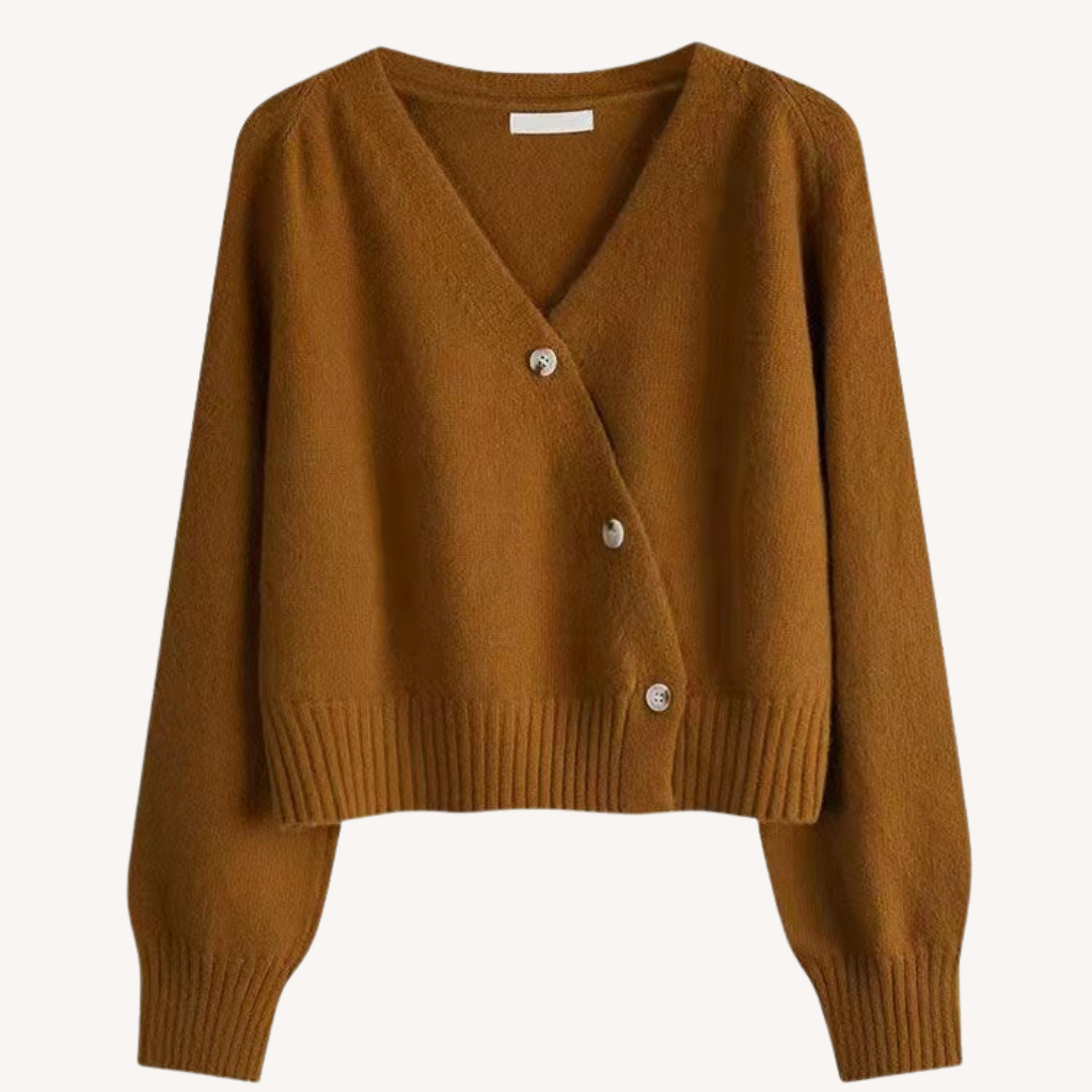 Bevy | V-Ausschnitt Kurzcardigan mit Knöpfen