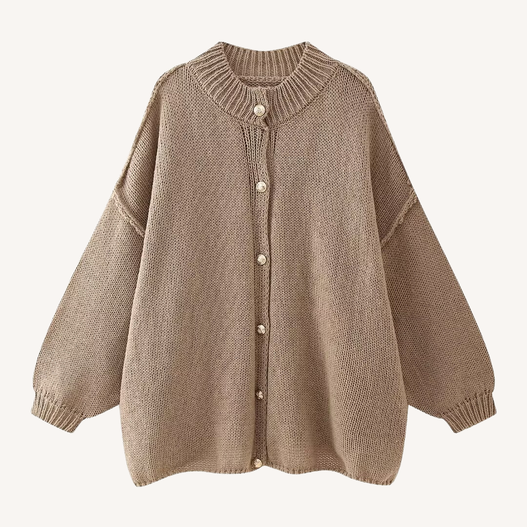 Petty | Rundhals Gestrickter Cardigan