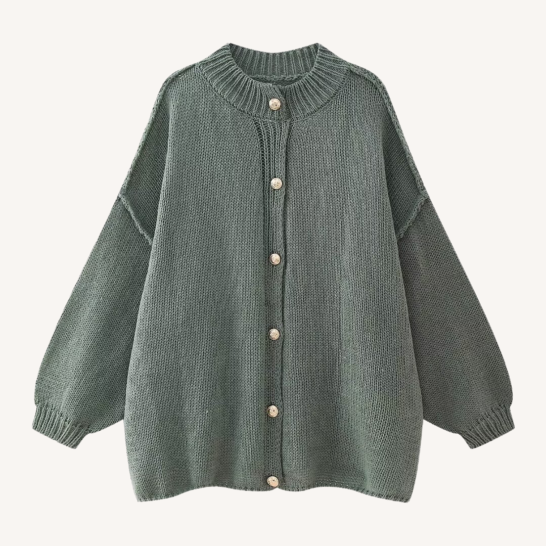 Petty | Rundhals Gestrickter Cardigan