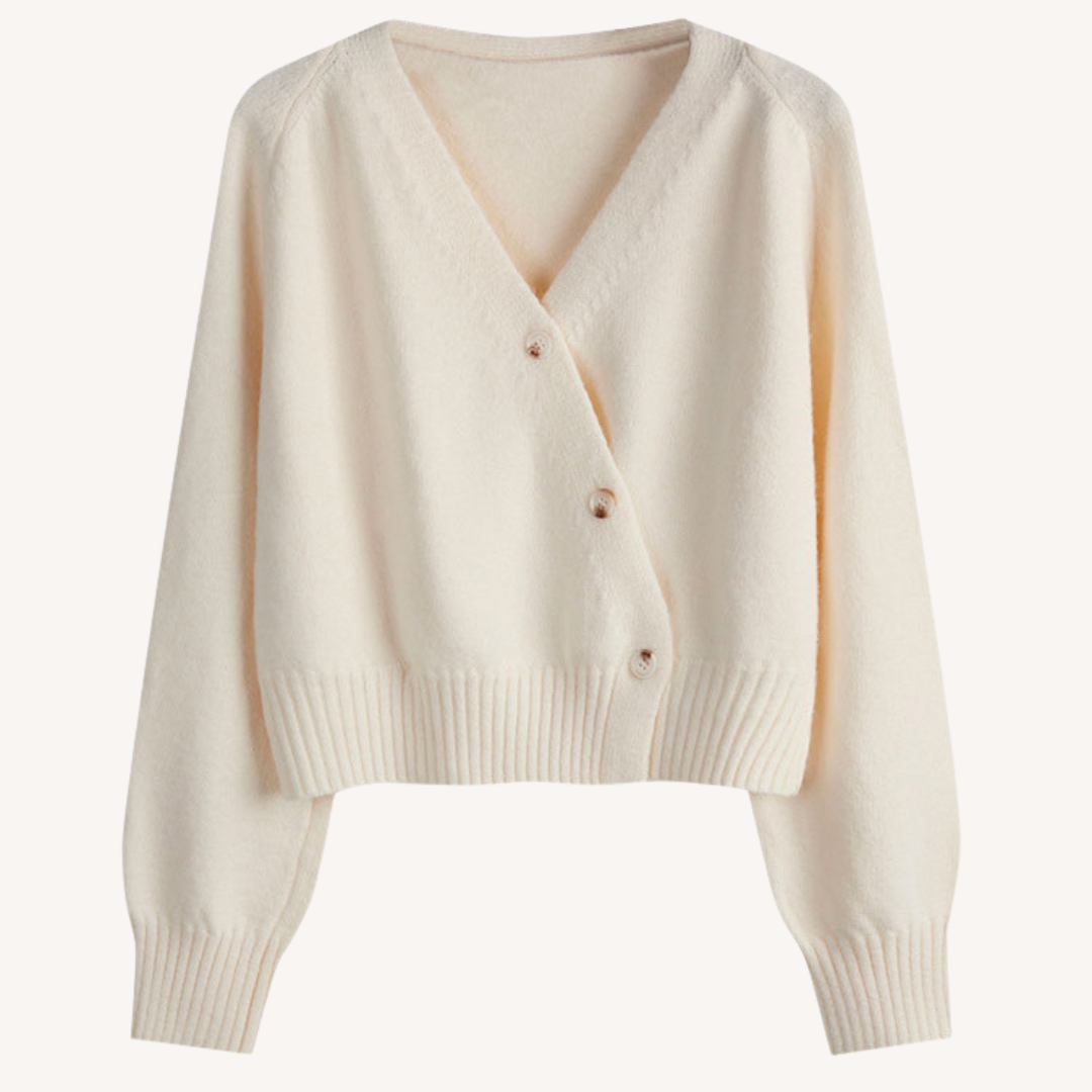 Bevy | V-Ausschnitt Kurzcardigan mit Knöpfen