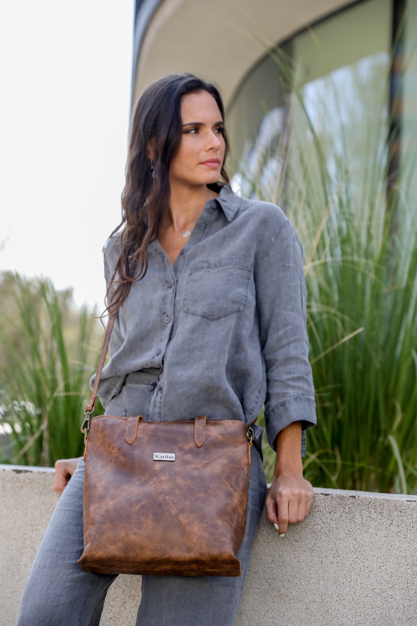 Kika Kaffee Marmorierte Geldbörse