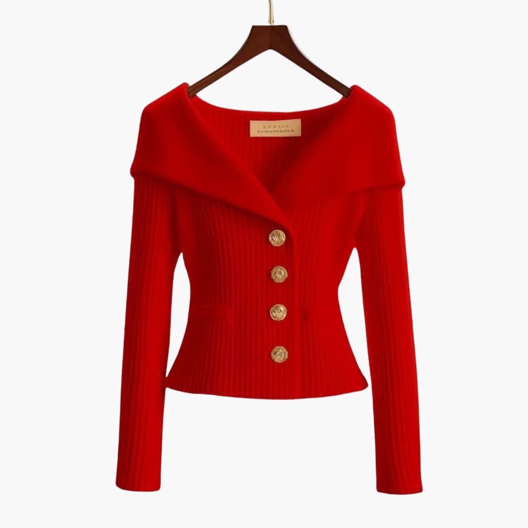 KIM™ - Gerippter Cardigan mit Knopfleiste