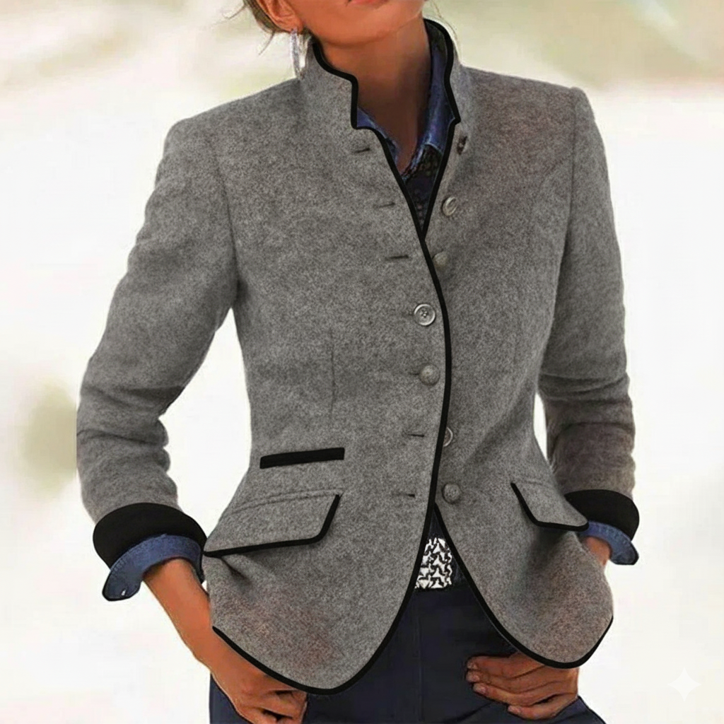 Valery | Strickjacke mit Hohem Kragen