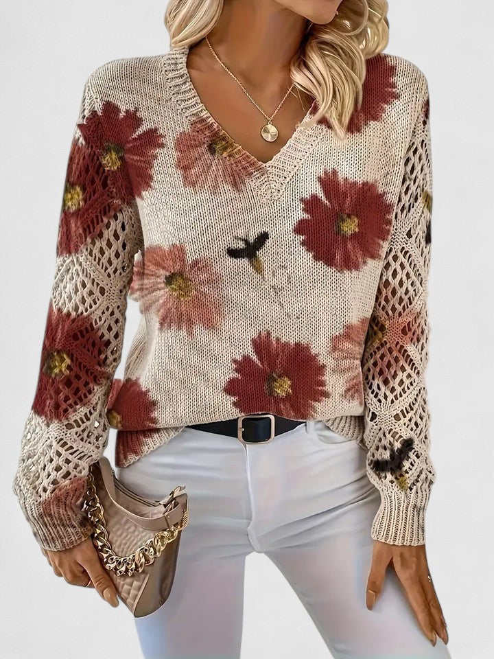 Aurelia – Eleganter Floral-Pullover