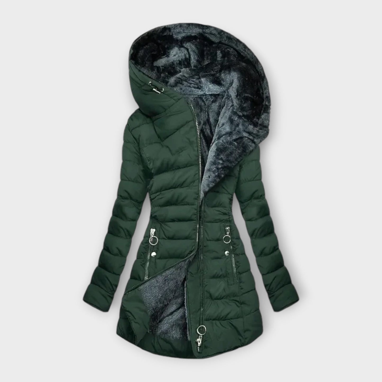Ava | Elegant Fur-Lined Coat
