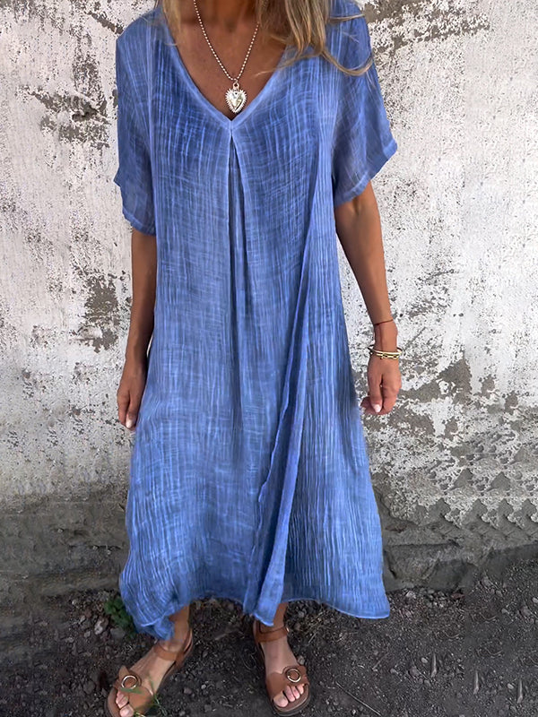 HILDBURG I BEQUEMES MIDIKLEID MIT V-AUSSCHNITT