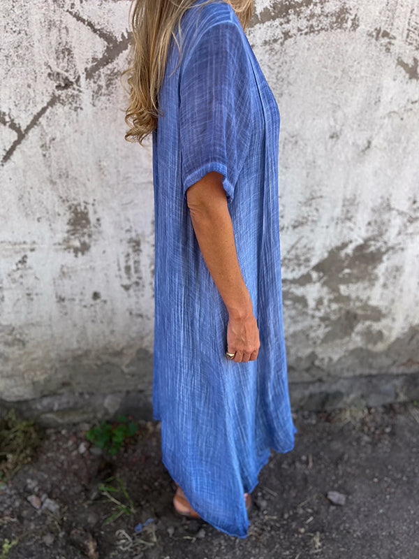 HILDBURG I BEQUEMES MIDIKLEID MIT V-AUSSCHNITT