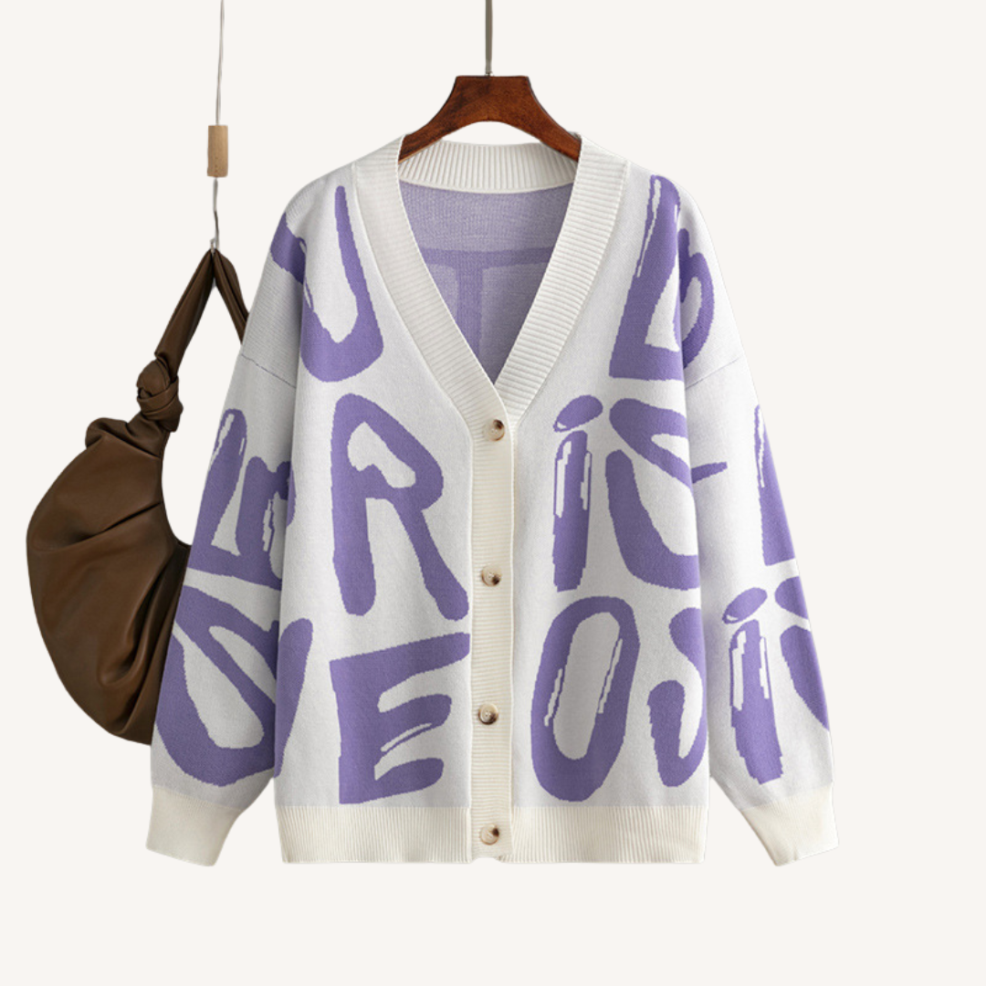 Kesha | Buchstaben Jacquard Cardigan