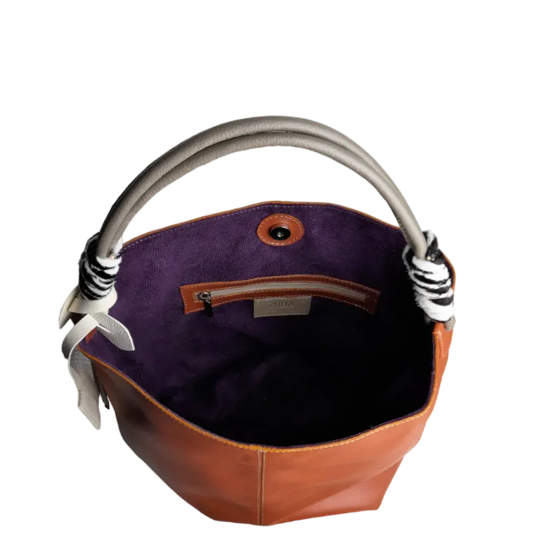 Leah Ginger Damen Lederhandtasche