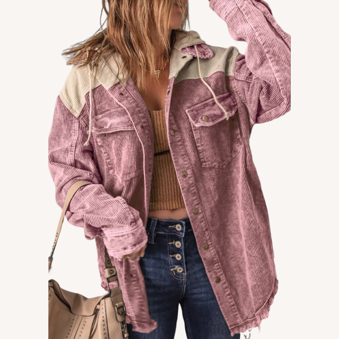 Nelli | Retro Kapuzenstrickjacke