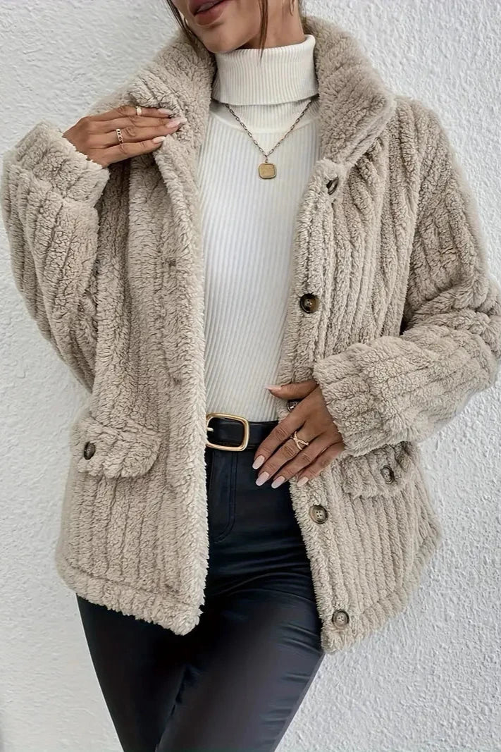 NOVA™ | Wendbarer Samt-Cardigan mit Knopfleiste