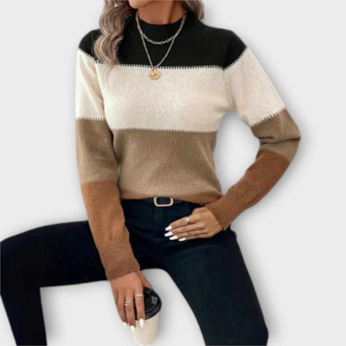 Mia | Stilvoller Streifenpullover