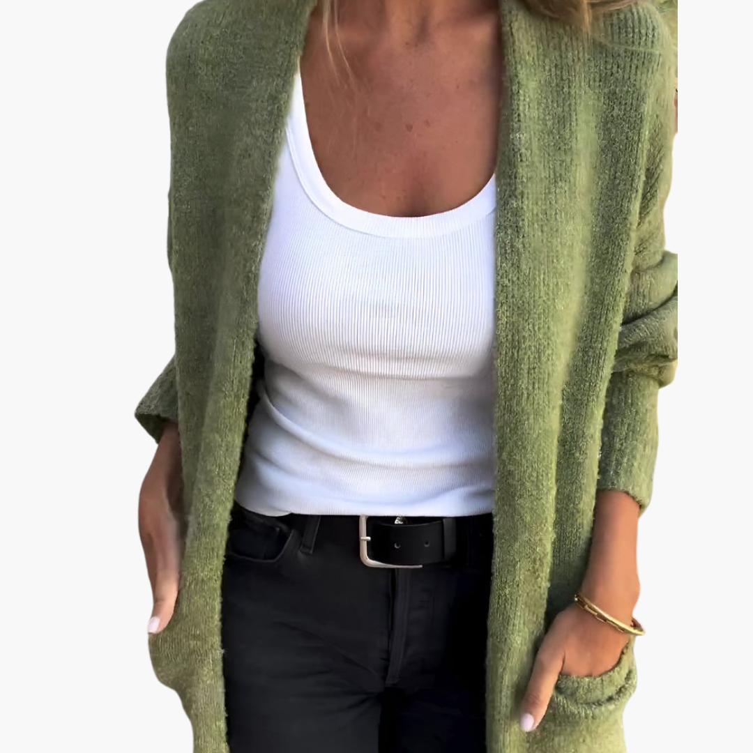 Holly | Lässiger Strick-Cardigan mit Taschen