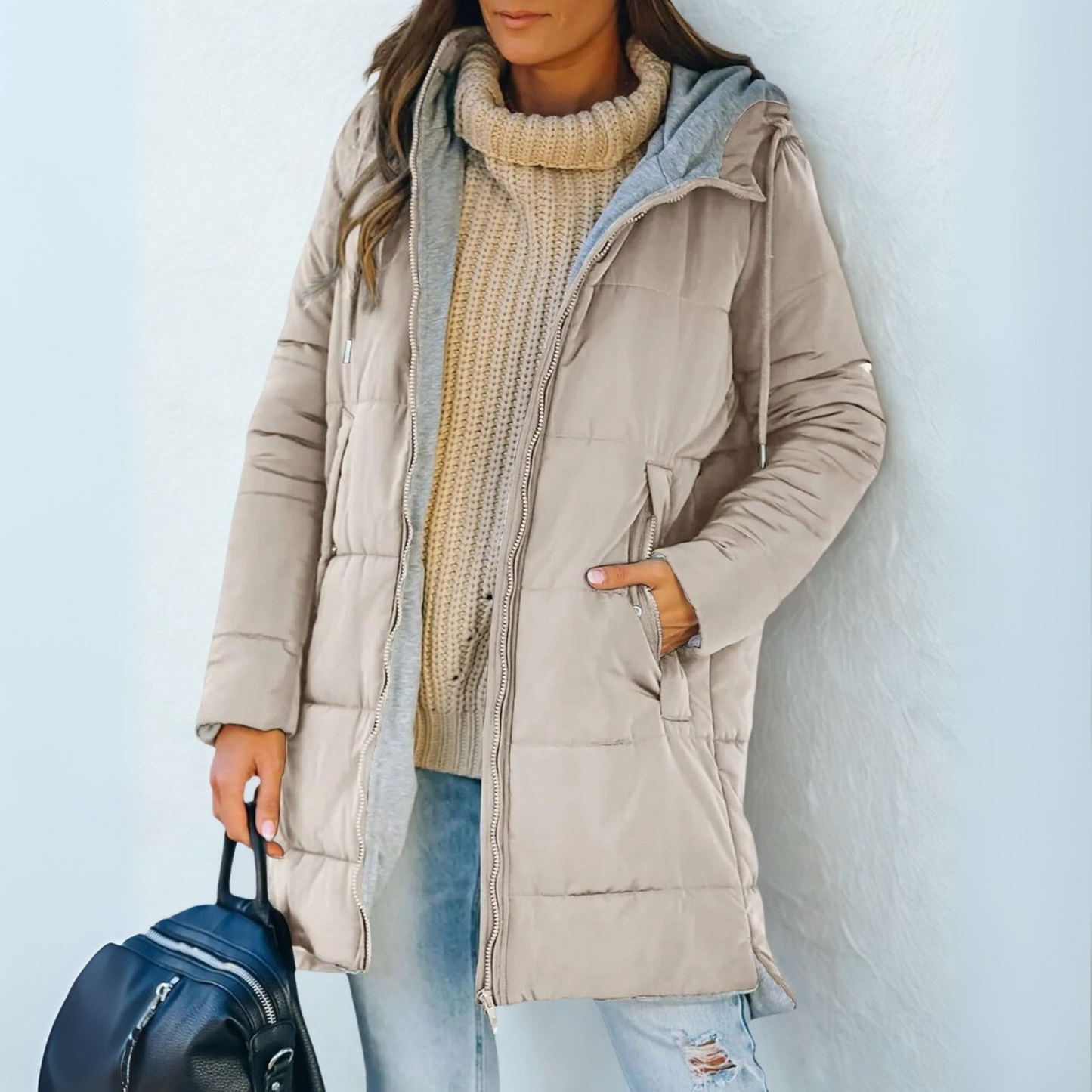 Daniela | Lässige Steppjacke mit Kapuze
