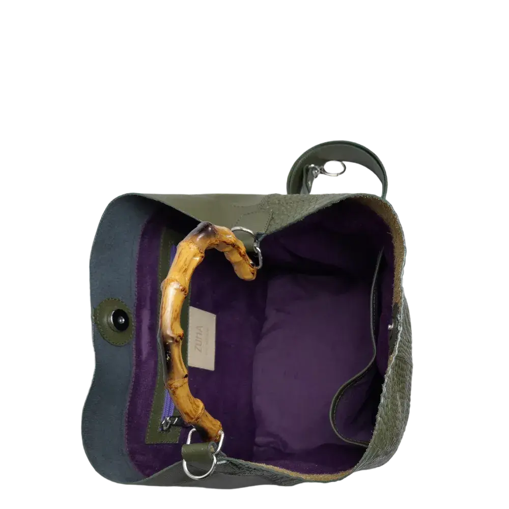 Claire Glavial Damenledertasche in Olivgrün