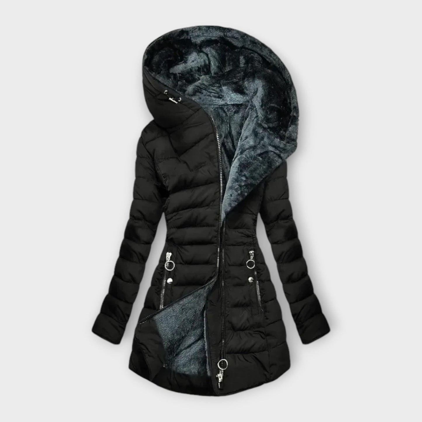 Ava | Elegant Fur-Lined Coat