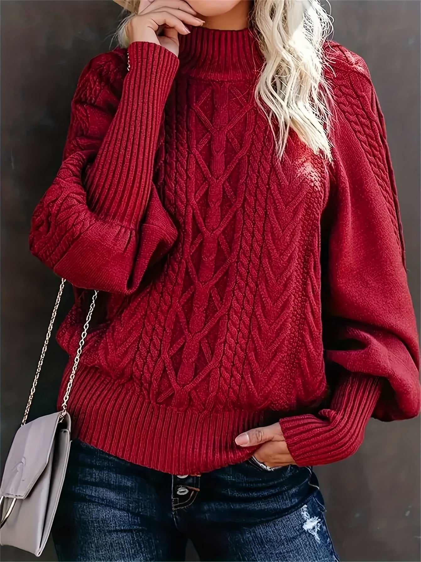 Tinsley – Langer, Lässiger Strickpullover Mit Langarm