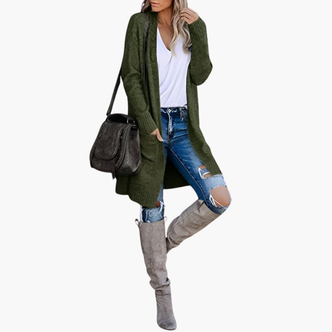 Holly | Lässiger Strick-Cardigan mit Taschen