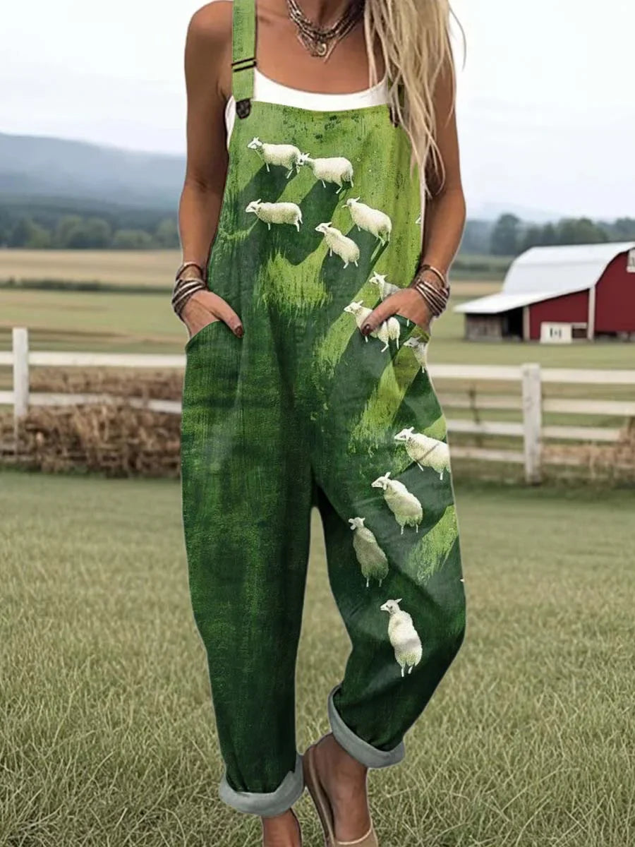 Vintage Floral Jumpsuit Damen - Müheloser Stil & Ganztägiger Komfort