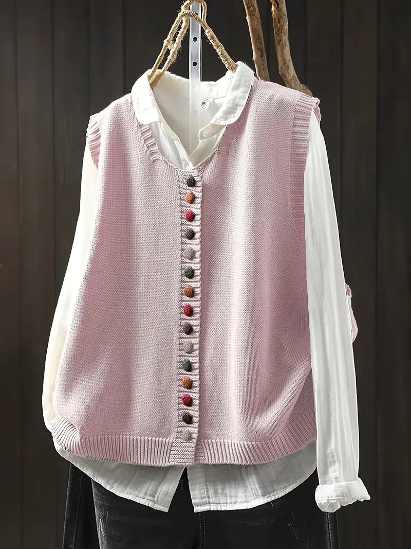 Ditte | Stilvolle Lässige Strickweste