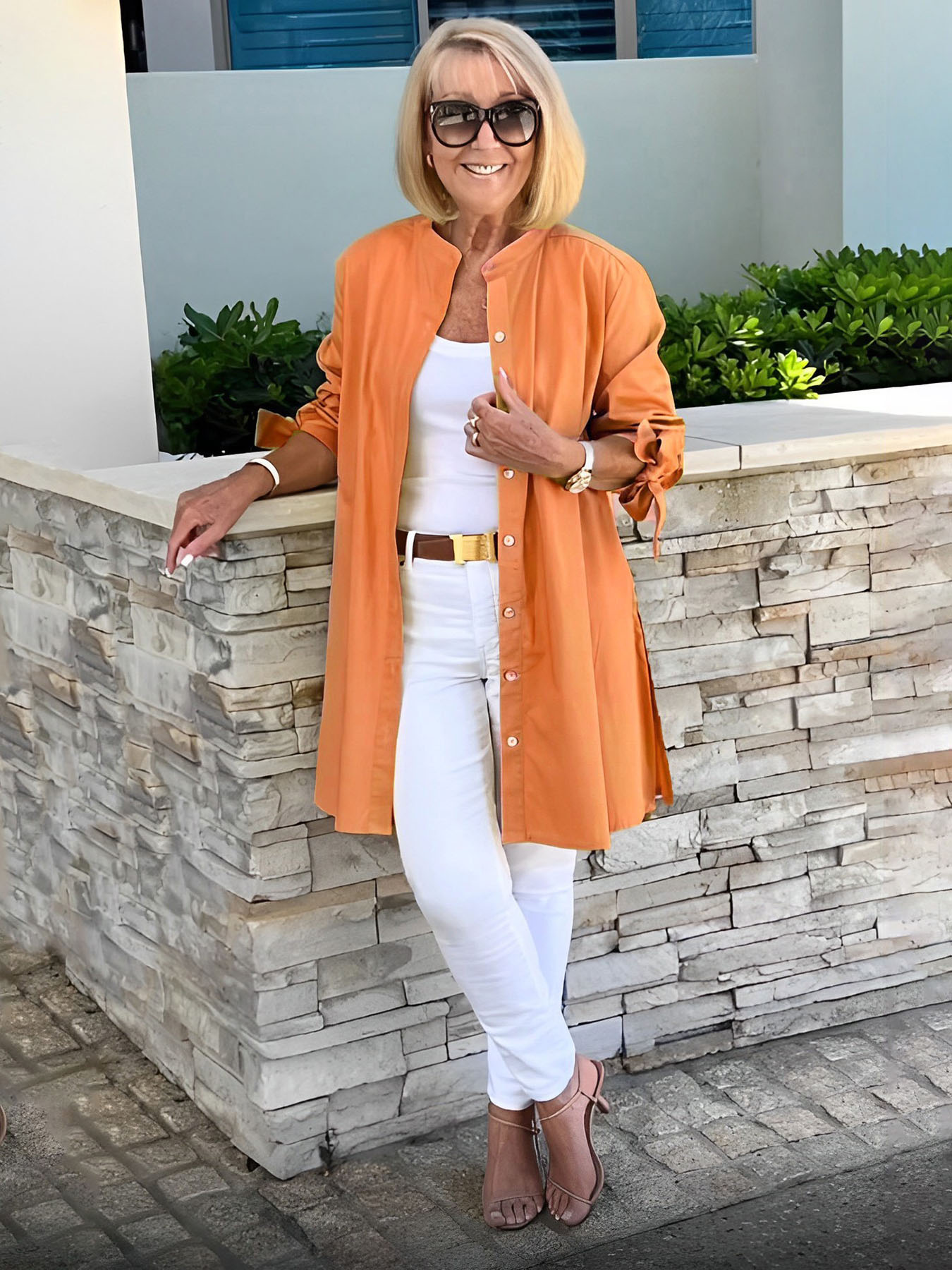 Lucia™ - Tunika-Shirt mit Knopfleiste