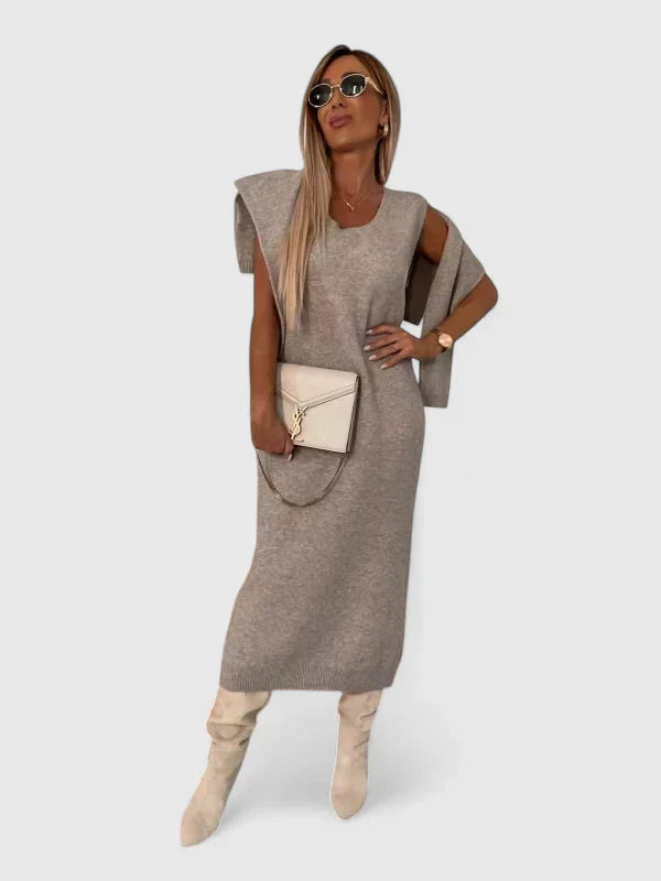 Chrystahl | Elegantes Kleid- und Rollkragenpullover-Set