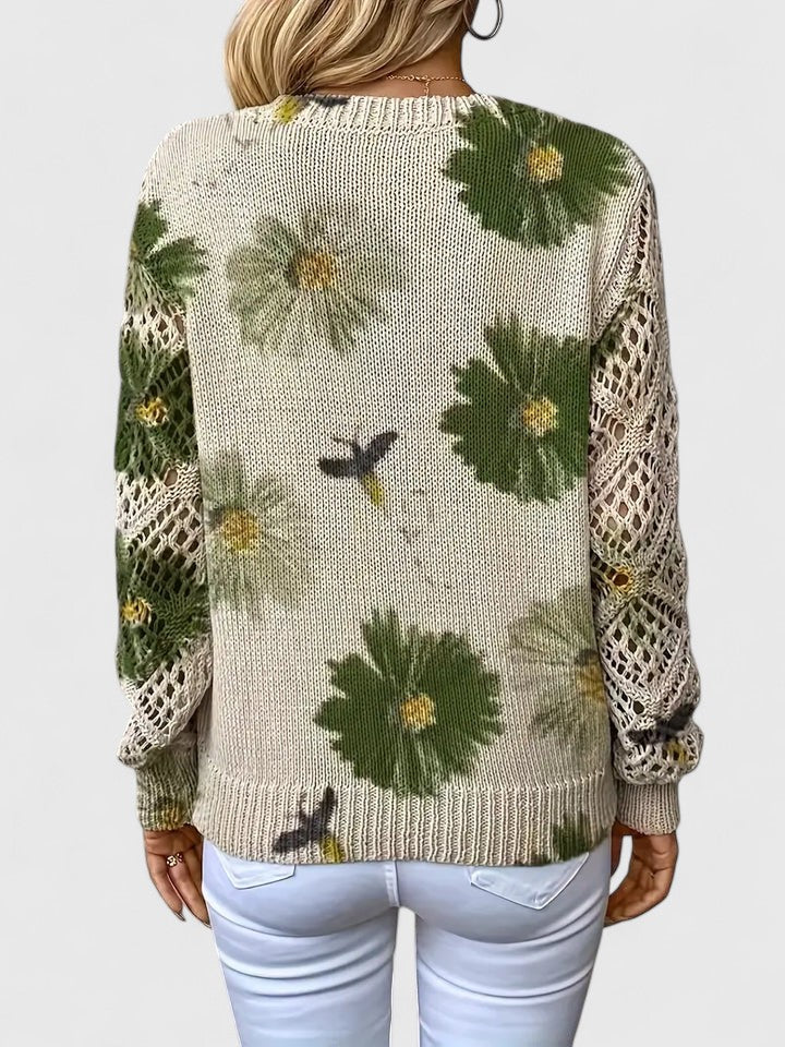 Aurelia – Eleganter Floral-Pullover