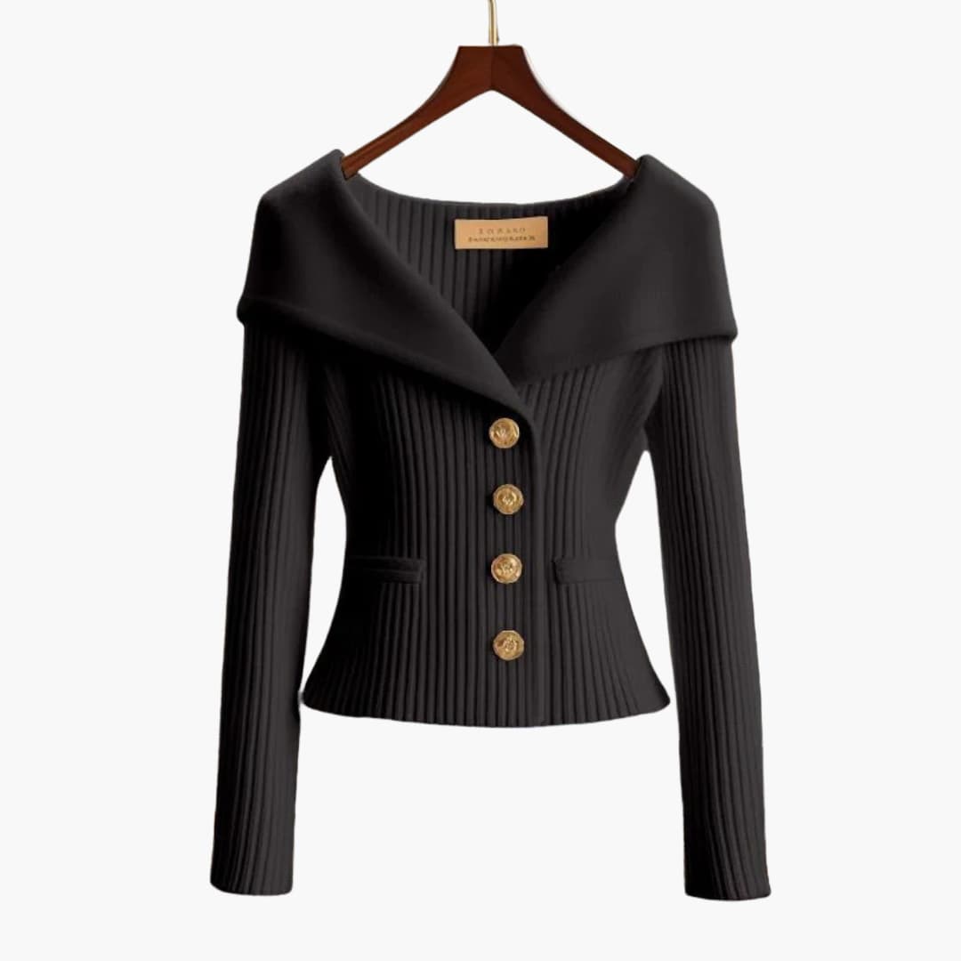 KIM™ - Gerippter Cardigan mit Knopfleiste