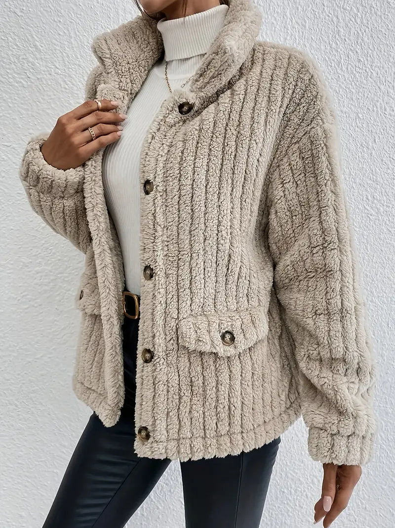 NOVA™ | Wendbarer Samt-Cardigan mit Knopfleiste