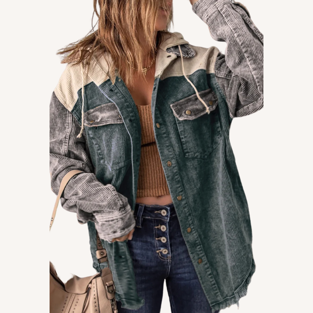 Nelli | Retro Kapuzenstrickjacke