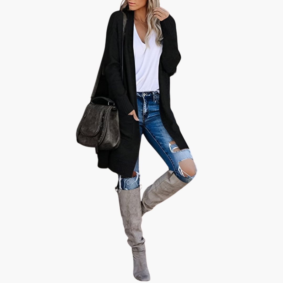 Holly | Lässiger Strick-Cardigan mit Taschen