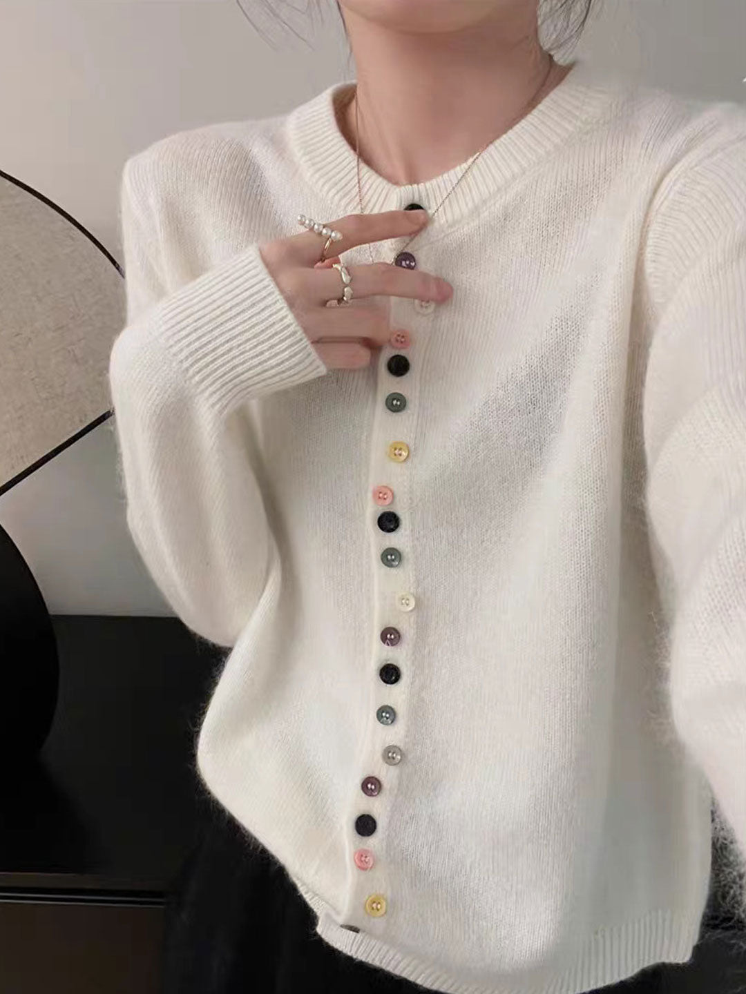 AALIYAH™ | Eleganter Strickcardigan mit Knopfleiste