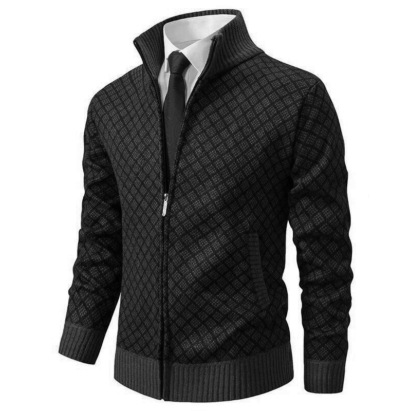 Windsor | Rautenstrick-Cardigan mit Reißverschluss
