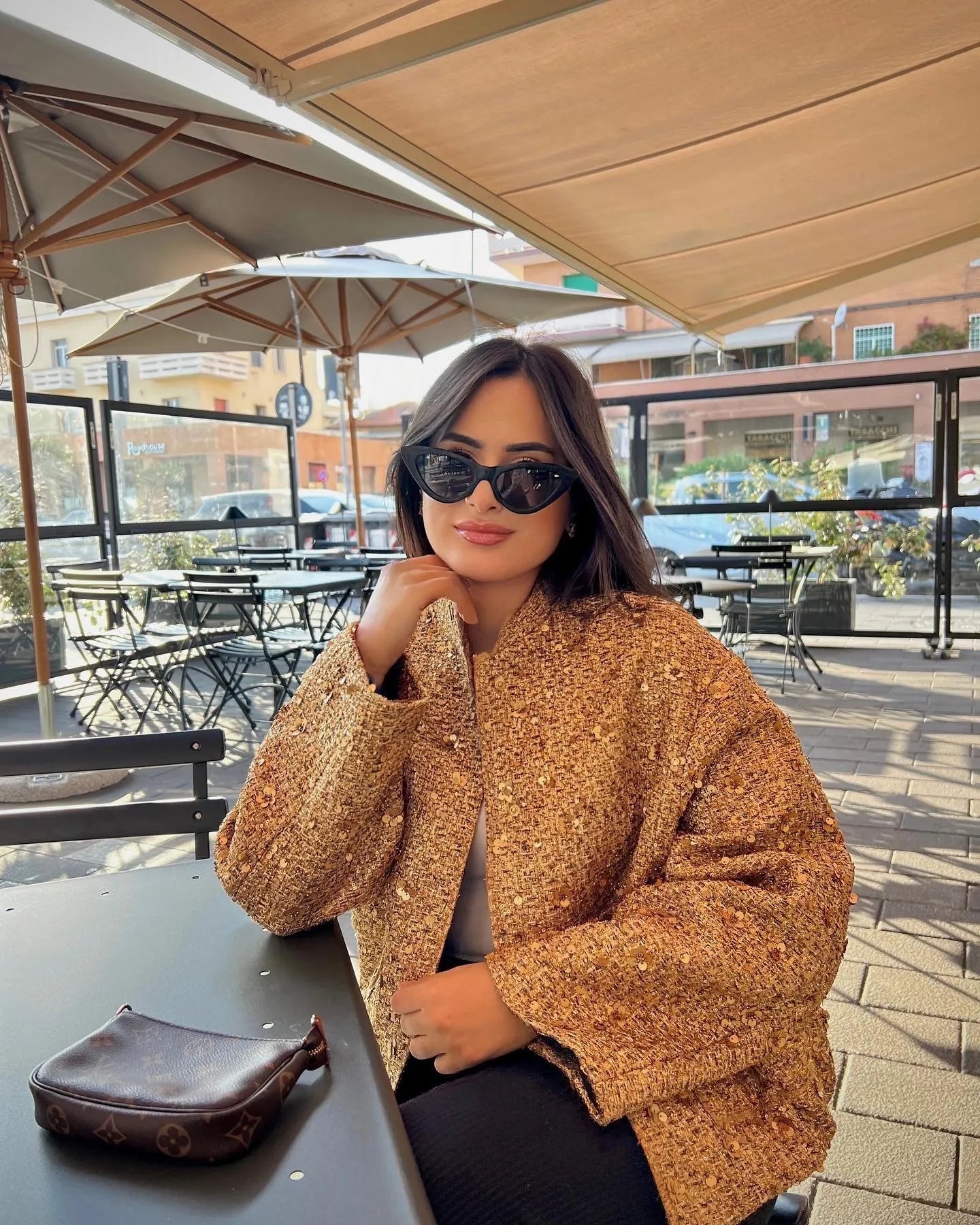 Eva | Jacke mit Perlenrand