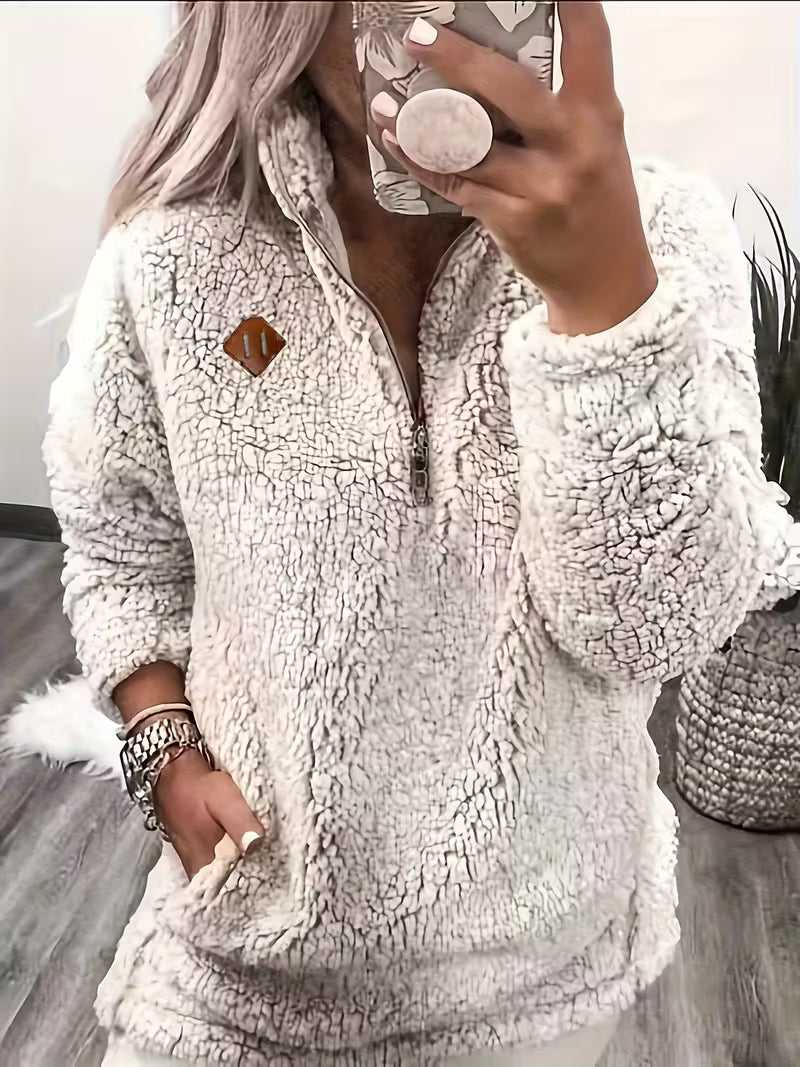 Humera™ | Eleganter Reißverschluss-Pullover+
